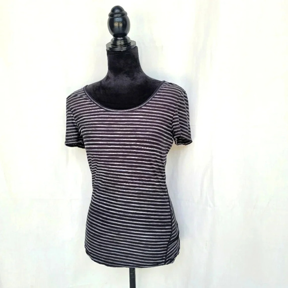 90 Degree Reflex Tank Top Athletic Gym Shirt Gray Knit Running Short Sleeve M - Picture 1 of 10